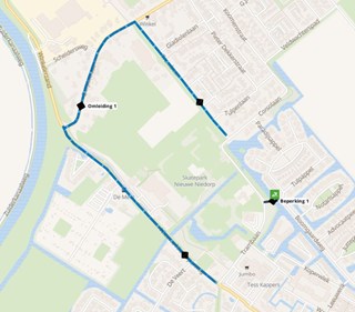 Wegomleiding Boomgaardweg Winkel