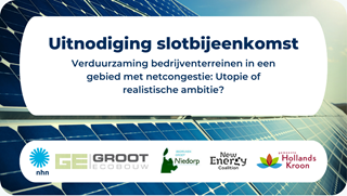 Slotbijeenkomst Verduurzaming bedrijventerreinen
