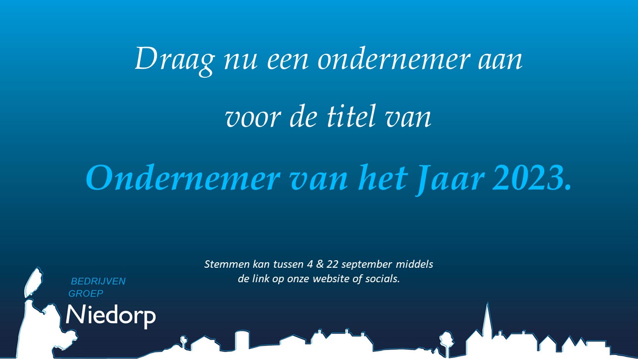 U kunt vanaf nu voordragen !!!