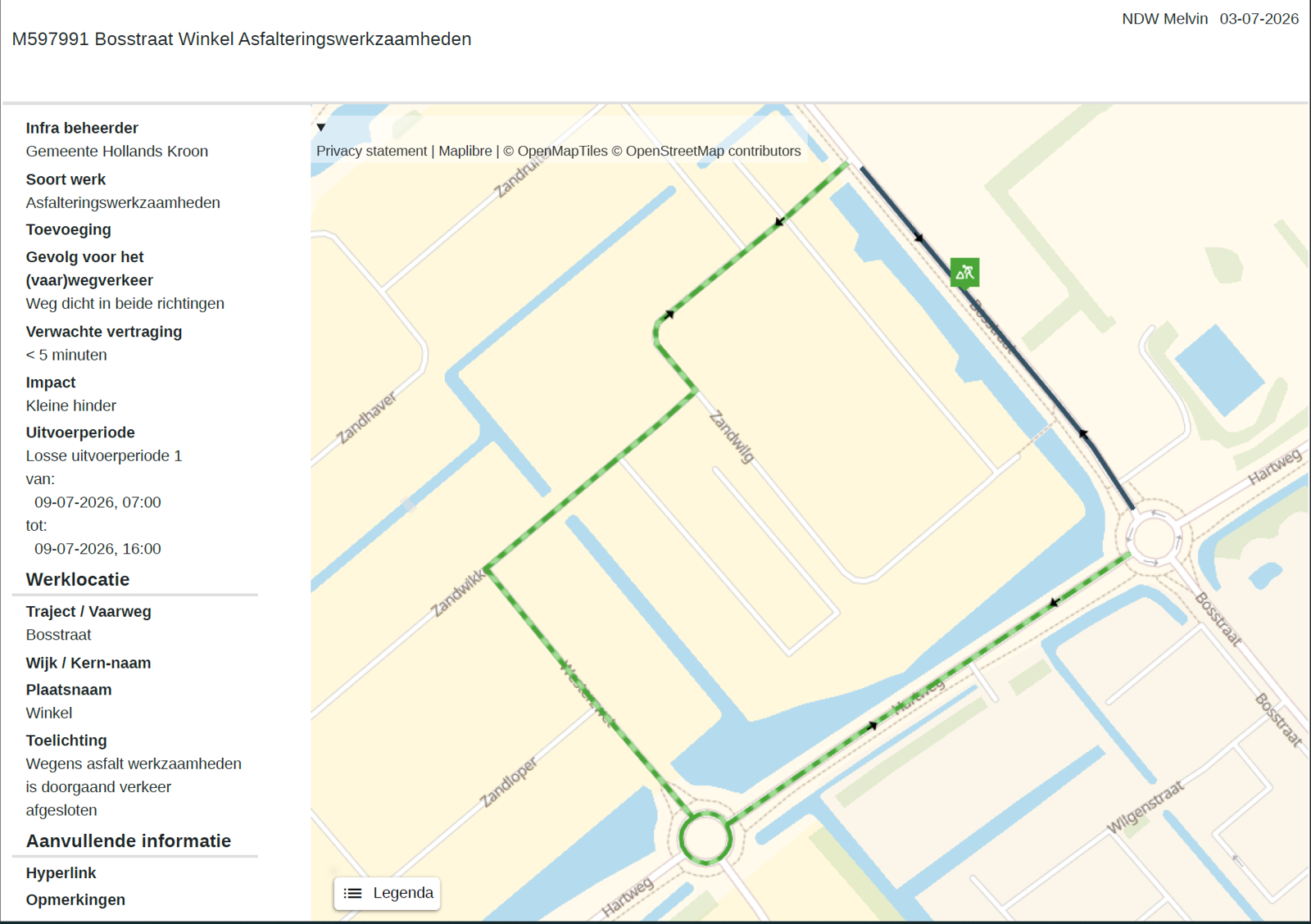 Afsluiting Bosstraat, Winkel