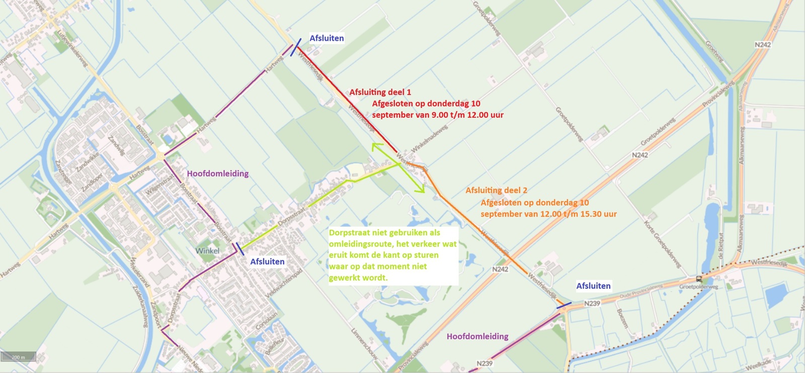 Westfriesedijk afgesloten